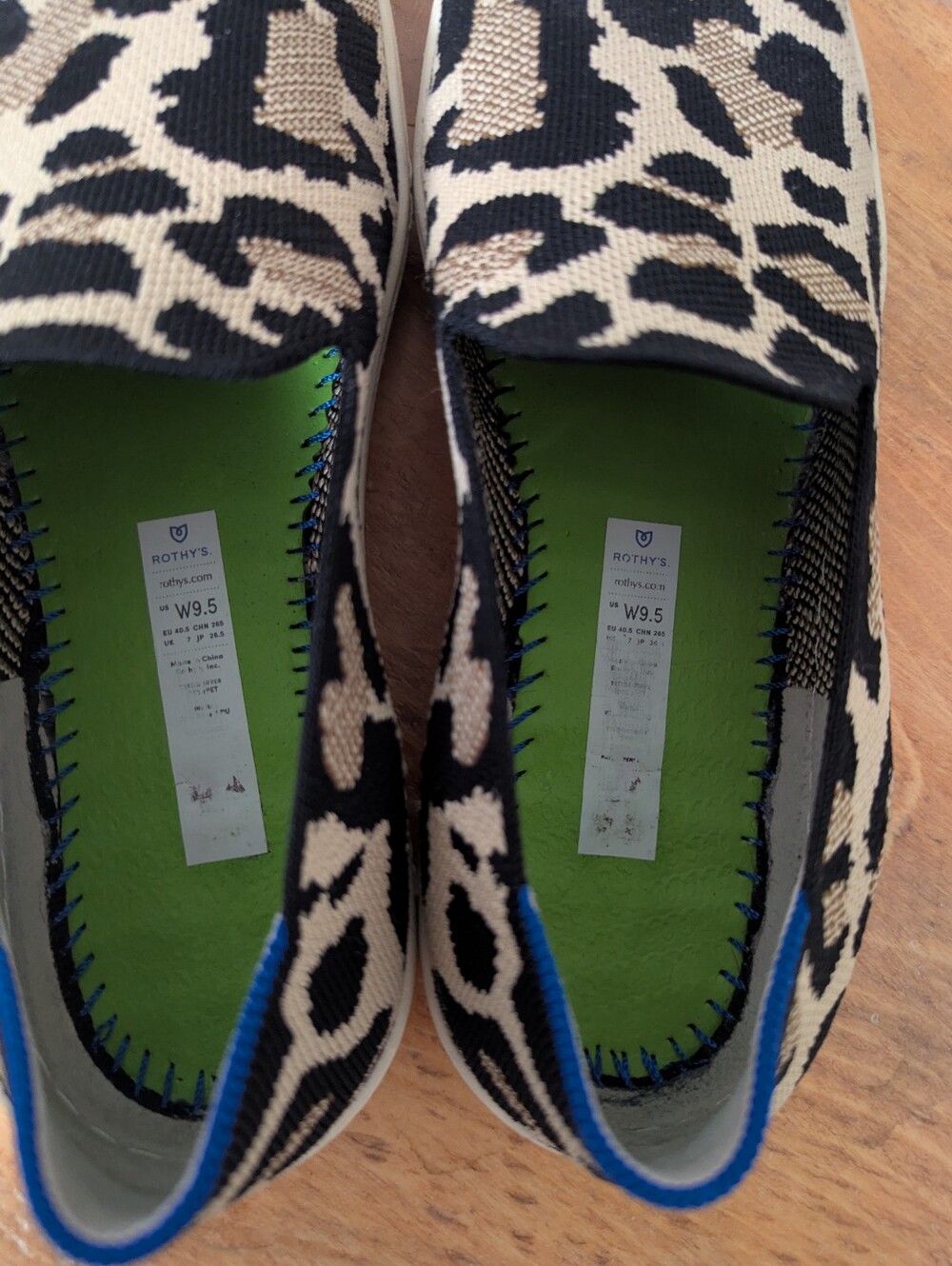 Rothy's The Original Slip-on Sneaker - Desert Cat (Leopard Print) - Picture 12 of 13
